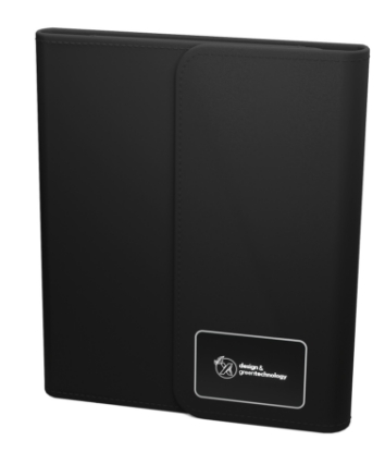 SCX Innovative Design™ Wireless Charging Notebook A5 with Power Bank 4000 mAh - Closed