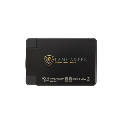 AquaVault® ChargeCard Power Bank 2,300 mAh - Black