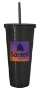 Good Value™ Square-Pattern Double-Wall Tumbler - 23 oz. - Black
