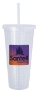 Good Value™ Square-Pattern Double-Wall Tumbler - 23 oz. - Clear