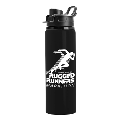 Garyline® Conquest Aluminum Bottle - 27 oz. - Black