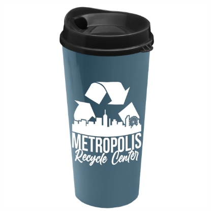 Garyline® Roadmaster Recycled Travel Tumbler with Sip Lid - 20 oz. - Ecoblue