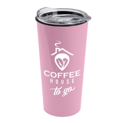 Garyline® Roadmaster Travel Tumbler with Slider Lid - 18 oz. - Awareness Pink