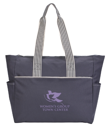 Atchison® Stripe Diaper Tote-Pack - Gray