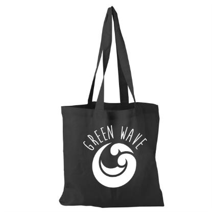 Garyline® Square Cotton Flat Tote - Black