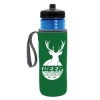 Garyline® Lifeguard Bottle with Push-Pull Lid and Insulated Caddy - 24 oz. - Translucent Blue