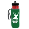 Garyline® Lifeguard Bottle with Push-Pull Lid and Insulated Caddy - 24 oz. - Translucent Red