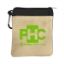 Garyline® Canvas Zipper Pouch with Carabiner - Natural with Black