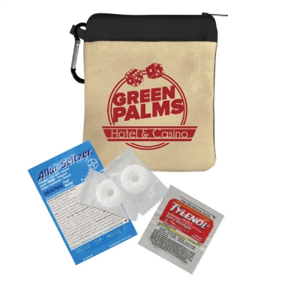 Garyline® New Recovery Zipper Pouch First Aid Kit ? 12 Piece - Natural with Black