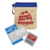 Garyline® New Recovery Zipper Pouch First Aid Kit ? 12 Piece - Natural with Blue