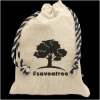 Garyline® Handy Canvas Drawstring Pouch - Natural with Black