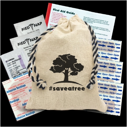 Garyline® Handy Canvas First Aid Kit ? 11 Piece - Natural with Black