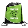 Garyline® Campus Drawstring Backpack - Lime Green with Black