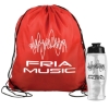 Garyline® Graduate Drawstring Backpack with 27 oz. Bottle - Red