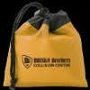 Cinch Tote 5" X 5" Drawstring Bags - Orange with Black Trim