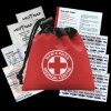 Garyline® Cinch Pouch First Aid Kit - 11 Piece - Red with Black Trim