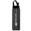 Garyline® Boss Embossed RPET Bottle with Flip-Straw, Swivel Handle Lid - 26 oz. - Smoke