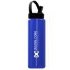 Garyline® Boss Embossed RPET Bottle with Flip-Straw, Swivel Handle Lid - 26 oz. - Translucent Blue