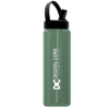 Garyline® Boss Embossed RPET Bottle with Flip-Straw, Swivel Handle Lid - 26 oz. - Translucent Warm Eucalyptus