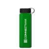 Garyline® Boss Embossed RPET Bottle with Tethered Lid - 26 oz. - Translucent Green