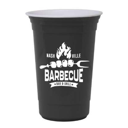 Garyline® Varsity Double-Wall Cup with Liner - 16 oz. - Black
