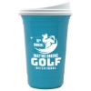Garyline® Varsity Double-Wall Tumbler with Liner and Slider Lid - 16 oz. - Cyan