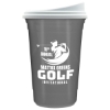 Garyline® Varsity Double-Wall Tumbler with Liner and Slider Lid - 16 oz. - Metallic Silver