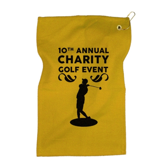Garyline® Microfiber Golf Towel - Athletic Gold