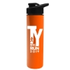 16 Oz. Slim Travel Tumbler w/Drink Thru Lid - Orange