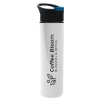 Garyline® Slim Double-Wall Insulated Bottle with Pop-Up Lid - 16 oz. - White
