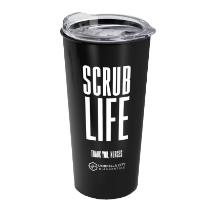 Garyline® Explore Metallic Travel Tumbler with Slider Lid - 18 oz. - Metallic Black