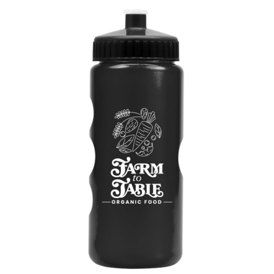 Garyline® Mini Peak Tritan® Metallike Bottle with Push-Pull Lid - 22 oz. - Metallic Black