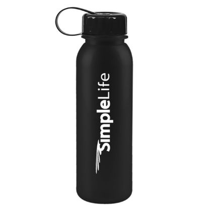 Garyline® Terrain Metallike Bottle with Tethered Lid - 24 oz. - Metallic Black