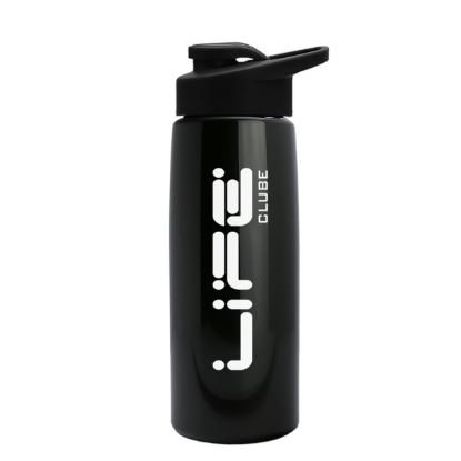 Garyline® Flair Tritan® Metallike Bottle with Drink-Thru Lid - 26 oz. - Metallic Black