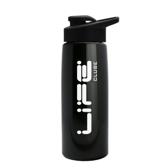 Garyline® Flair Tritan® Metallike Bottle with Drink-Thru Lid - 26 oz. - Metallic Black