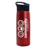 26 Oz. Metallic Flair Bottle w/Pop-Up Sip Lid - Metallic Red