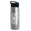 26 Oz. Metallic Flair Bottle w/Pop-Up Sip Lid - Metallic Silver