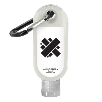 SPF-30 Sunscreen in Clear Bottle with Carabiner - 1.9 oz. - Clear