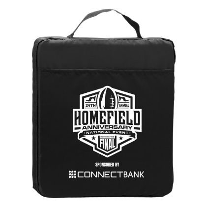 Garyline® 13.5" Fabric Stadium Cushion with Pocket - Black