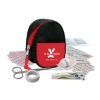 Garyline® Oval Zip Pouch First Aid Kit - 44 Piece Kit - Black with Red