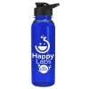 Garyline® Outdoorsman Tritan® Renew Bottle with Drink-Thru Lid - 24 oz. - Translucent Blue