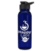 Garyline® Outdoorsman Tritan® Renew Bottle with Drink-Thru Lid - 24 oz. - Translucent Navy Blue
