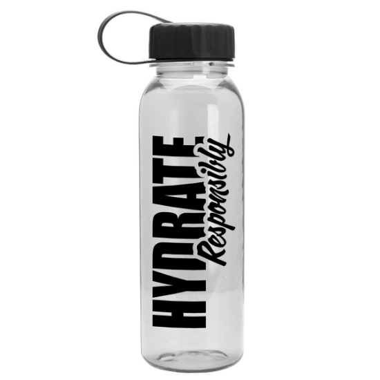 Garyline® Outdoorsman Tritan® Renew Bottle with Tethered Lid - 24 oz. - Clear