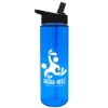 Garyline® Freedom Tritan® Renew Bottle with Flip-Straw Lid - 28 oz. - Translucent Blue