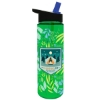 Garyline® Freedom Tritan® Renew Bottle with Flip-Straw Lid - 28 oz. - Translucent Green