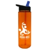 Garyline® Freedom Tritan® Renew Bottle with Flip-Straw Lid - 28 oz. - Translucent Orange