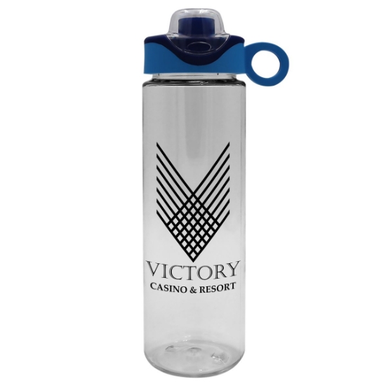 Garyline® Freedom Tritan® Renew Bottle with Two-Tone Drink-Thru Lid with Silicone Loop - 28 oz. - Clear