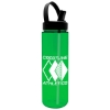 Garyline® Freedom Tritan® Renew Bottle with Flip-Straw, Swivel-Handle Lid - 28 oz. - Translucent Green