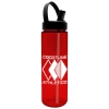 Garyline® Freedom Tritan® Renew Bottle with Flip-Straw, Swivel-Handle Lid - 28 oz. - Translucent Red