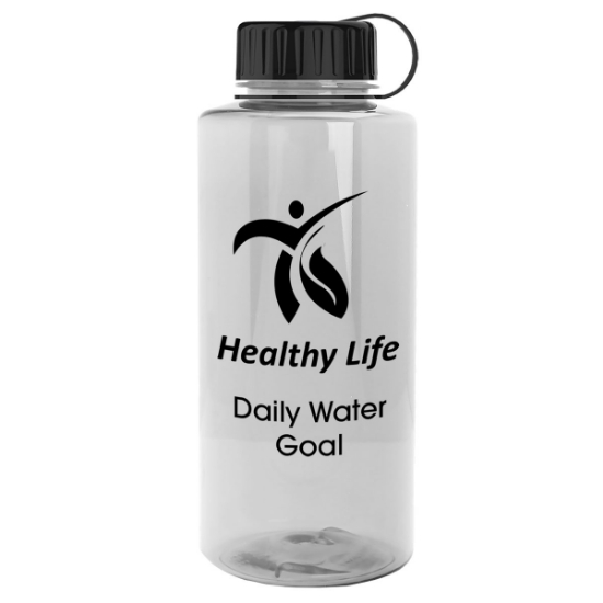 Garyline® Mountaineer Tritan® Renew Bottle with Tethered Lid - 36 oz. - Clear